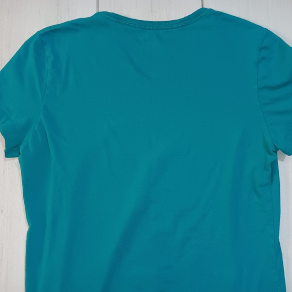 Women's Small The North Face Teal Short Sleeve Bird Tree Tee - Picture 6 of 11